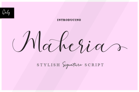 Maheria Script: A Modern Calligraphy Font for Elegant Design