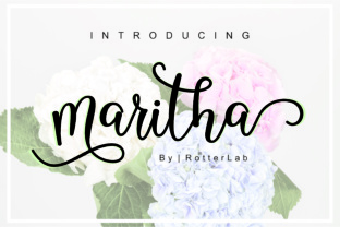 Maritha Script: A Modern Font with a Feminine, Handwritten Feel