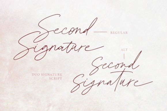 Second Signature: A Duo Script for Modern Elegance