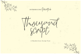 Thousand Script: A Modern Calligraphy Typeface for Creative Projects