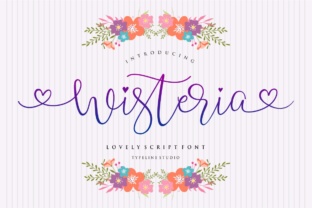 Wisteria Script: A Handwritten Font with a Heart